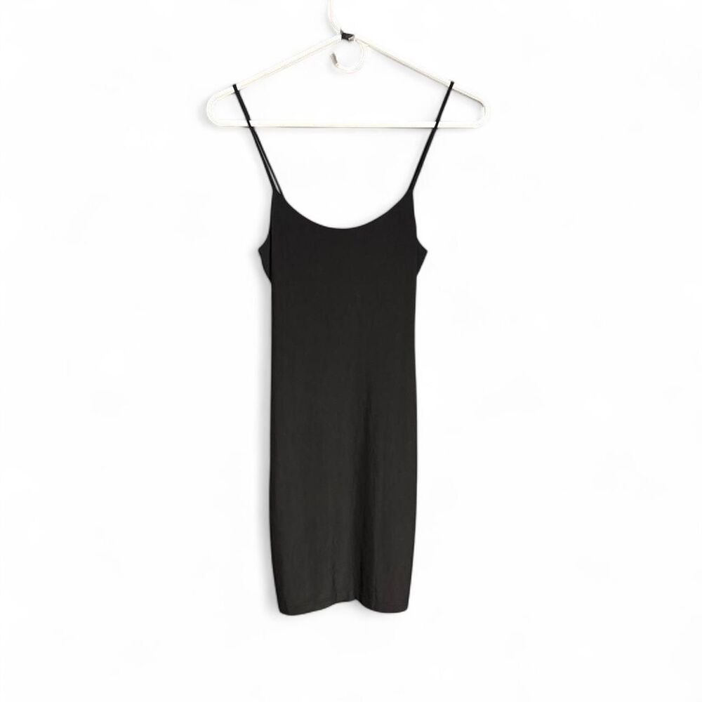Papaya Women's Black Mini Bodycon Cami Curvy Slip Dress size small